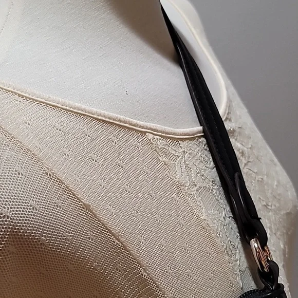 Tignanello Black Leather Bikercore Bohemian Hobo Shoulder Bag Satchel PurseTote - Picture 3 of 16